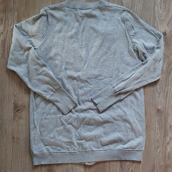 Calvin Klein Light Grey Cotton Cardigan XL - Picture 4 of 5